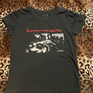 Brandy Melville Black Radio Silence Tee